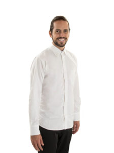 Camisa para Caballero, manga larga confeccionada con de Gabardina de algodón con poliéster.