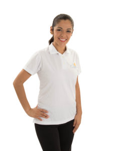 Playera Polo Dry-fit para dama, 100% poliéster con Bordado 